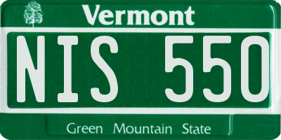 VT license plate NIS550
