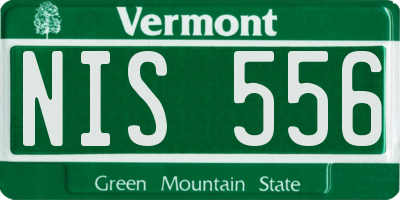 VT license plate NIS556