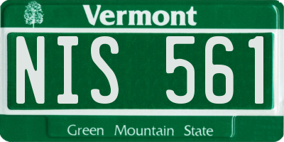 VT license plate NIS561