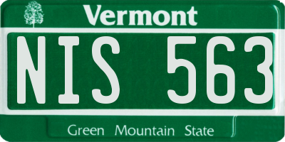 VT license plate NIS563