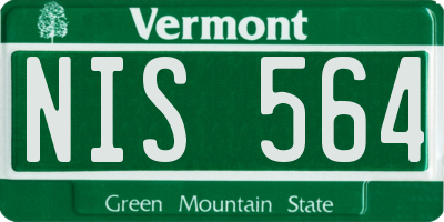 VT license plate NIS564