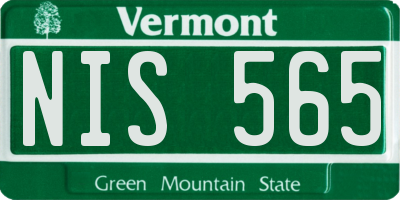 VT license plate NIS565