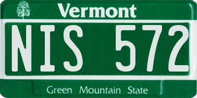 VT license plate NIS572