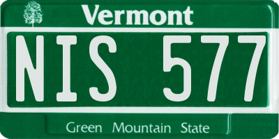 VT license plate NIS577