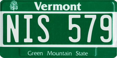 VT license plate NIS579