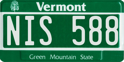 VT license plate NIS588