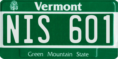 VT license plate NIS601