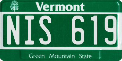 VT license plate NIS619