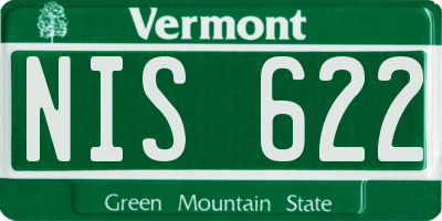 VT license plate NIS622