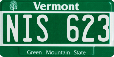 VT license plate NIS623