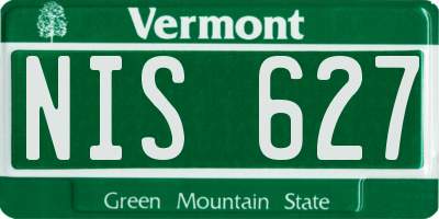 VT license plate NIS627