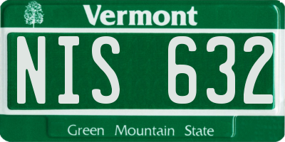 VT license plate NIS632