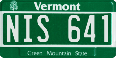 VT license plate NIS641