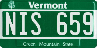 VT license plate NIS659