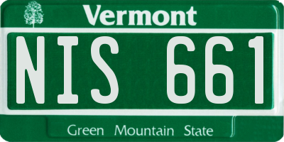 VT license plate NIS661