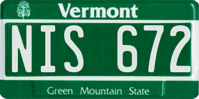 VT license plate NIS672