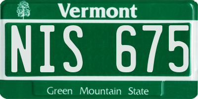 VT license plate NIS675