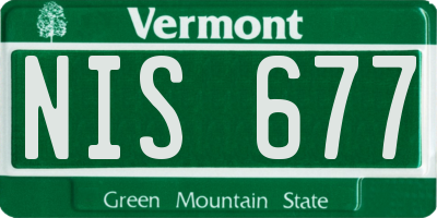VT license plate NIS677