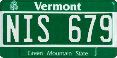 VT license plate NIS679