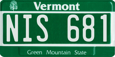 VT license plate NIS681