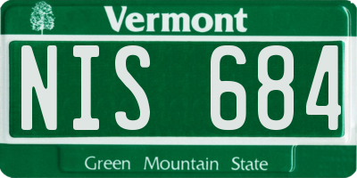 VT license plate NIS684