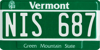 VT license plate NIS687