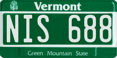 VT license plate NIS688