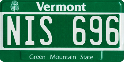 VT license plate NIS696