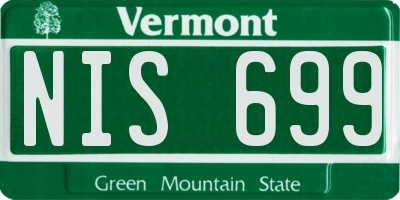 VT license plate NIS699