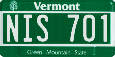 VT license plate NIS701