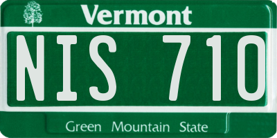 VT license plate NIS710