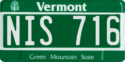 VT license plate NIS716