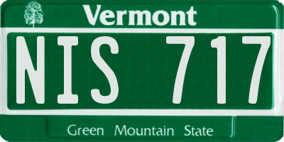 VT license plate NIS717