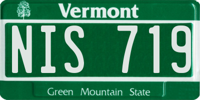 VT license plate NIS719