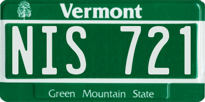 VT license plate NIS721