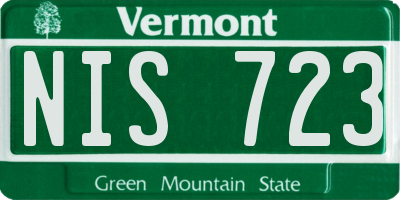 VT license plate NIS723