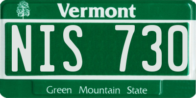 VT license plate NIS730