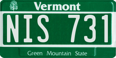 VT license plate NIS731