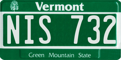 VT license plate NIS732
