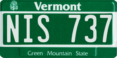 VT license plate NIS737