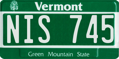 VT license plate NIS745