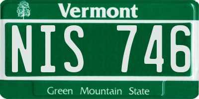 VT license plate NIS746