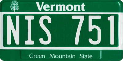VT license plate NIS751