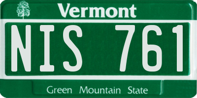 VT license plate NIS761