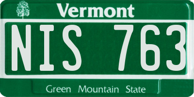 VT license plate NIS763