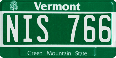 VT license plate NIS766