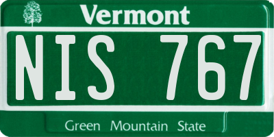 VT license plate NIS767