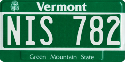 VT license plate NIS782