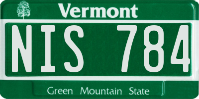 VT license plate NIS784