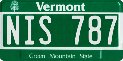 VT license plate NIS787